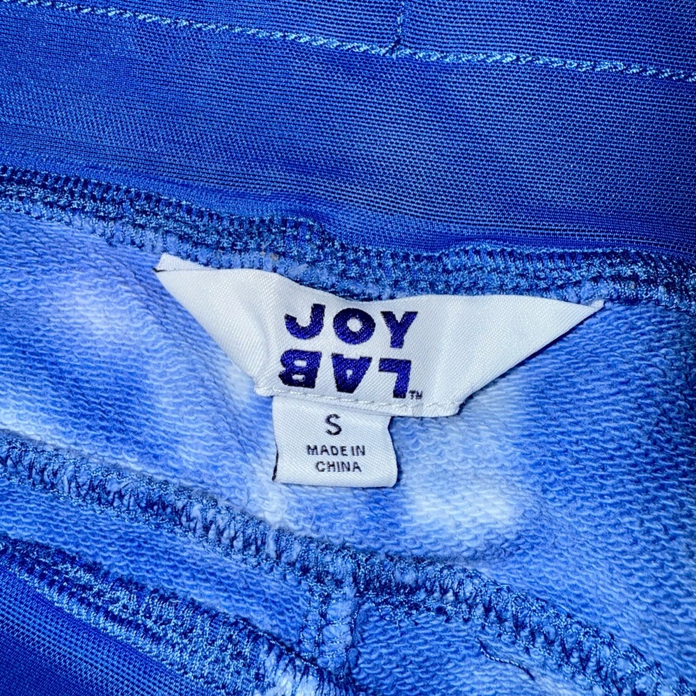 JoyLab Blue and White Cropped Tie-Dye Pants - Picture 3 of 8